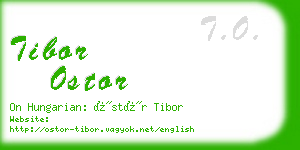 tibor ostor business card